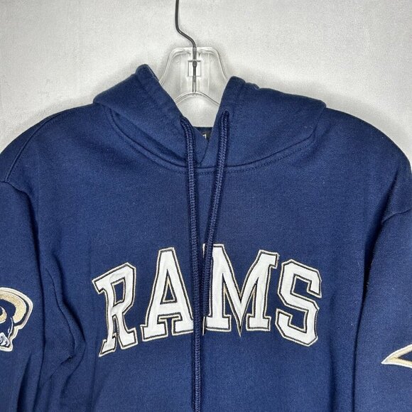Los Angeles Rams NFL Football Men Hoodie Sweatshirt Sz XS Navy Logo Embroidered - Picture 4 of 7